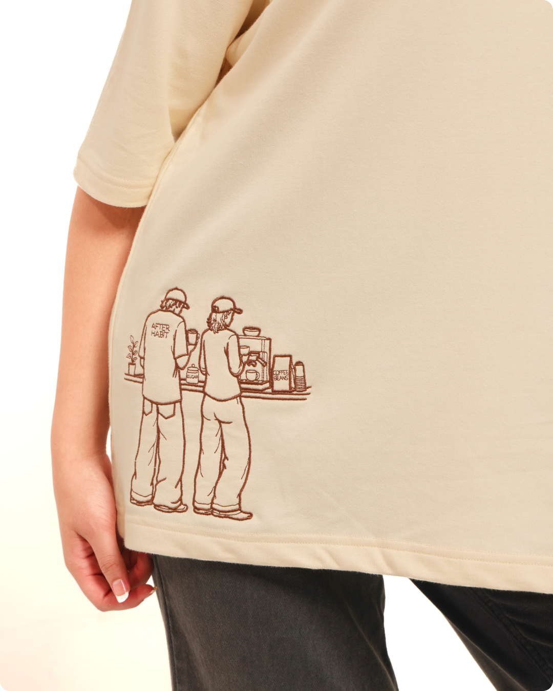 Two Cups. One Routine | Boxy Fit T-Shirt